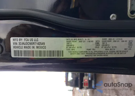 2024 Jeep Compass Limited 4X4 from USA, damaged, VIN 3C4NJDCNXRT142549